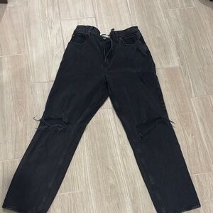 Abercrombie & Fitch Women's Black Distressed Jeans